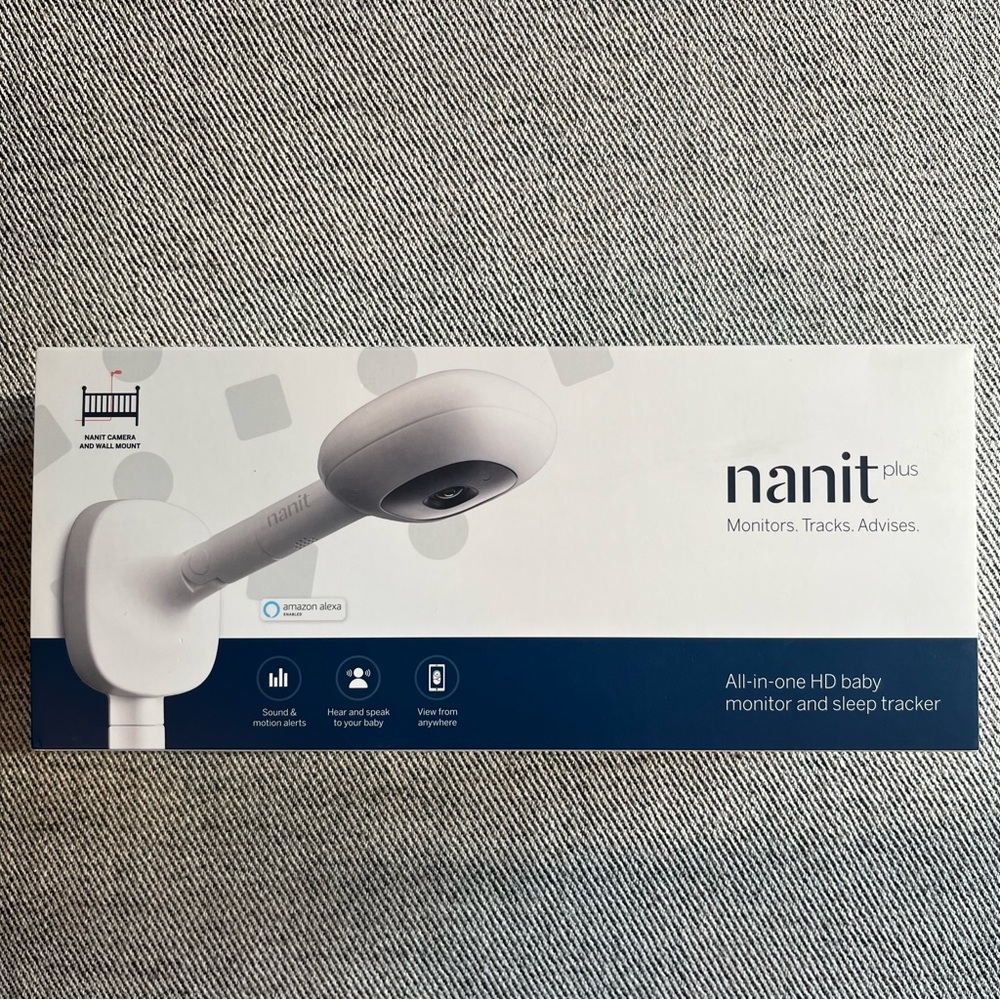 Nanit Pro baby monitor camera with wall mount